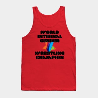 World Internal Gender Wrestling Champion (Black) Tank Top